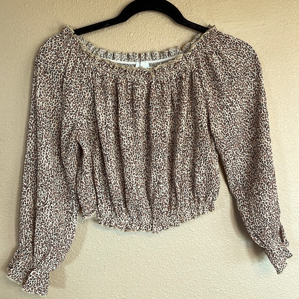 Polly leopard blouse.  Size 6